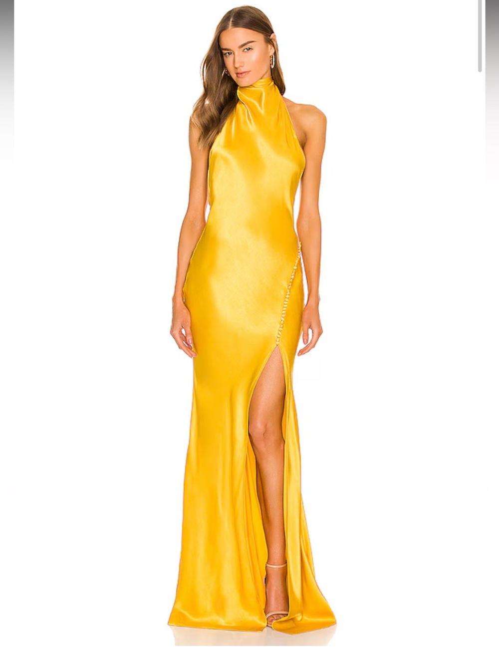 SAU LEE Penelope gold gown size 0